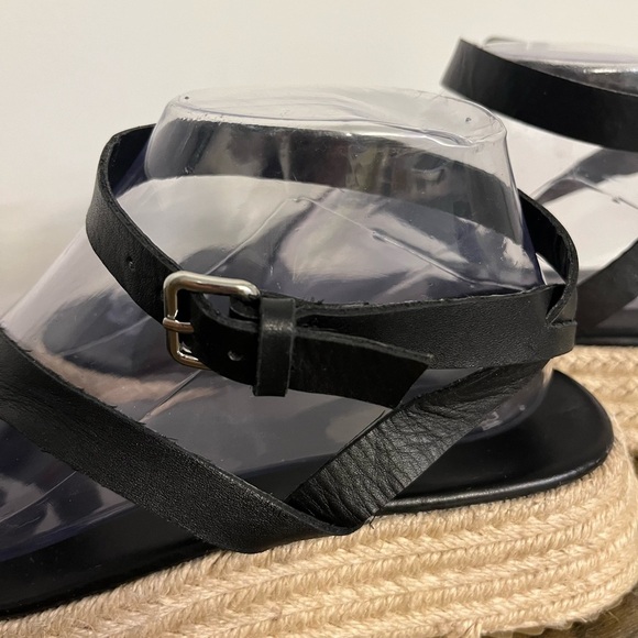 Zara Black Jute Espadrille Sandals, Women’s Size EU 40 - Picture 4 of 12